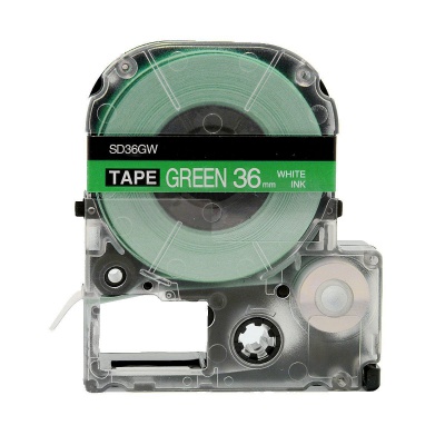 Epson LK-SD36GW, 36mm x 9m, biały druk / zielony podkład, taśma zamiennik