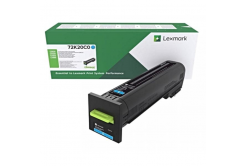Lexmark 72K2XCE błękitny (cyan) toner oryginalny