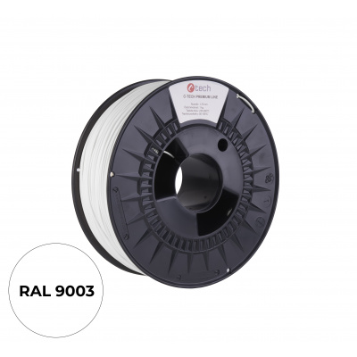 C-Tech 3DF-P-ASA1.75-9003 3D filament, PREMIUM LINE, ASA, 1,75mm, 1000g, Biały sygnałowy (Traffic white)
