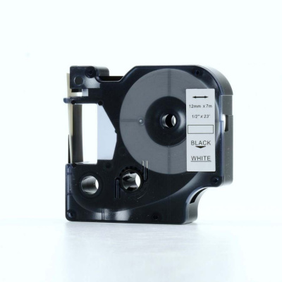 Taśma zamiennik Dymo 45013, S0720530, 12mm x 7m czarny druk / biały podkład