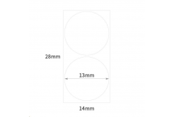 Niimbot etykiety R A2A08061801, 14x28mm 220szt. WhiteRound B dla D11 i D110