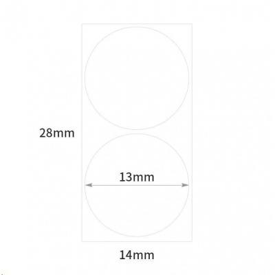Niimbot etykiety R A2A08061801, 14x28mm 220szt. WhiteRound B dla D11 i D110