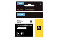 Dymo Rhino 18484, 19mm x 5,5m czarny druk / biały podkład, taśma oryginalna