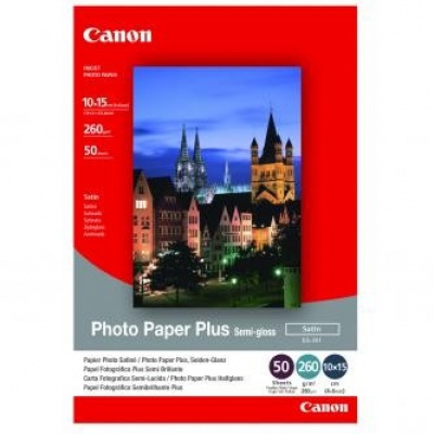 Canon SG-201 Photo Paper Plus Semi-Glossy, papier fotograficzny, półbłyszczący, satyna, biały, 10x15cm, 4x6", 50 szt.