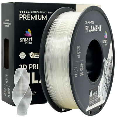 Smart Print FG-S96-E1, 3D filament, PLA Silk, Transparent, 1kg, 1,75mm