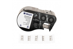 Brady M4-125-075-342 / 170721, 19.05 mm x 5.97 mm, Polyolefin, czarny druk / biały podkład