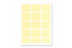 Etykiety samoprzylepne 60 x 60 mm, 12 etykiet, A4, 20 arkusze, żółte