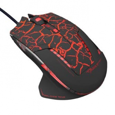 E-blue Mysz Mazer Pro EMS600BCCZ-IU, 2500DPI, optyczna, 6 przycisków, przewodowy USB, czarno-czerwony, gamingowa