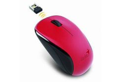 Genius Mysz NX-7000 31030016403, 1200DPI, 2.4 [GHz], optyczna, 3 przyciski, bezprzewodowy, czerwony, Blue-Eye czujnik