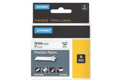 Dymo Rhino 1734524, S0773840, 24mm x 3,5m, czarny druk / biały podkład, taśma oryginalna