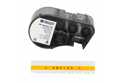 Brady M4C-250-595-YL-BK / 170950, 6.35 mm x 7.62 m, Winyl, czarny druk / żółty podkład