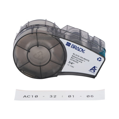 Brady M21-750-414 / 151516, 19.05 mm x 3.048 m, Polyester, czarny druk / biały podkład
