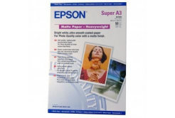 Epson Matte Paper Heavyweight S041264 C13S041264, 167 g/m2, A3+, matowy, silny, biały, papier fotograficzny