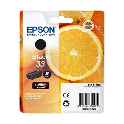 Epson T33314012, T33 czarny (black) tusz oryginalna