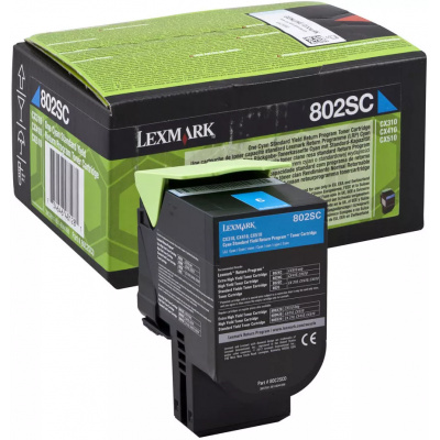 Lexmark 80C2SC0 błękitny (cyan) toner oryginalny
