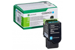 Lexmark C232HC0 błękitny (cyan) toner oryginalny