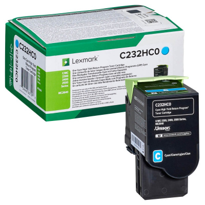 Lexmark C232HC0 błękitny (cyan) toner oryginalny