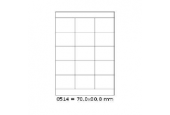 Samoprzylepne etykiety 70 x 50,8 mm, 15 etykiet, A4, 100 arkuszy