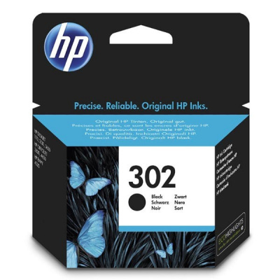 HP ink F6U66AE, HP 302, black, blistr, 190 stron, 3.5ml, HP OJ 3830,3834,4650, DJ 2130,3630,1010, Envy 4520