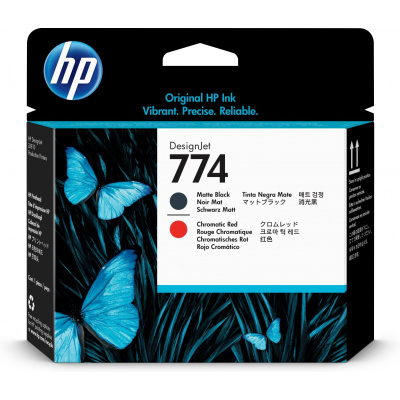 HP głowica drukująca oryginalna P2V97A, HP 774, matte black/chromatic red, 1 szt., HP DesignJet Z6810
