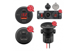 USB-C Panel Install Charger with bare wires - Power Delivery, max. 60 W, cable length 200 mm