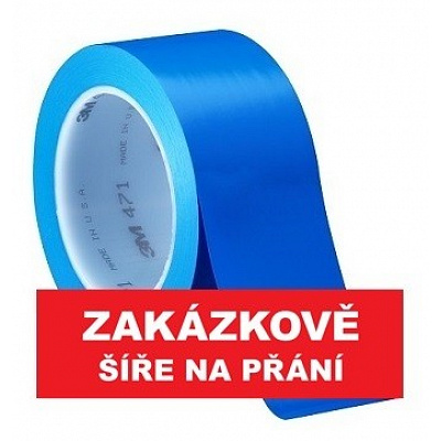 3M 471 Oznaczeniowa taśma klejąca PVC, odporna na ścieranie, niebieska 12 mm x 33 m