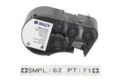 Brady M4C-375-461 / 170875, 9.53 mm x 7.62 m, Poliester, czarny druk / biały podkład