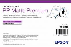 Epson 7113416 PP Matte Label Premium, do ColorWorks, 203 x 152 mm, 1000 białych samoprzylepnych etykiet