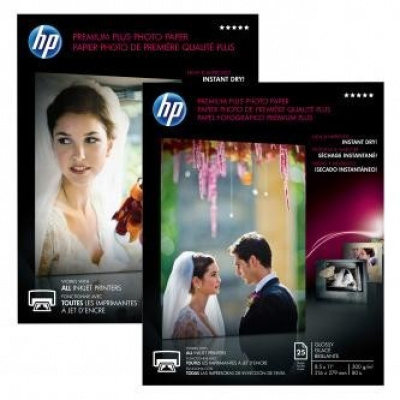 HP Premium Plus Glossy Photo Paper, foto papír, lesklý, bílý, A4, 300 g/m2, 20  szt., CR672A, inko