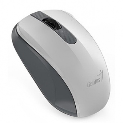 Genius Mysz NX-8008S 31030028403, 1200DPI, 2.4 [GHz], Optyczne, 3 przyciski, Bezprzewodowa USB, biały, 1 szt. AA