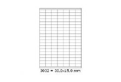 Samoprzylepne etykiety 30 x 15 mm, 133 etykiet, A4, 100 arkuszy