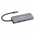 Verbatim 32152 USB C (3.2) hub 9-portowy, długość kabla 15cm, 2x USB C, 3x USB A, 1x HDMI, SD reader a microSD, szary