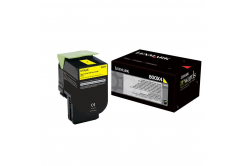 Lexmark 80C0X40 żółty (yellow) toner oryginalny