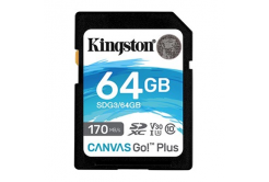 Kingston karta pamięci Canvas Go! Plus, 64GB, SDXC, SDG3/64GB, UHS-I U3 (Class 10), V30