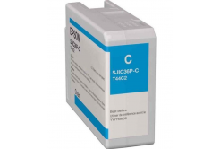 Epson SJIC36P-C C13T44C240 dla ColorWorks, błękitny (cyan) tusz oryginalna