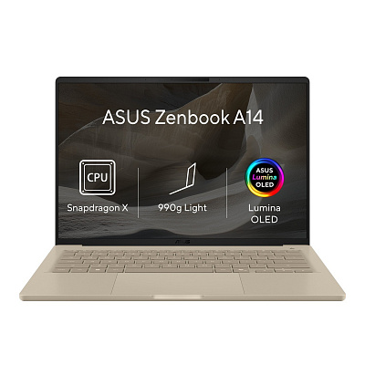 ASUS Zenbook A14/UX3407QA-OLED646WZ/SD-X1-26-100/14"/WUXGA/16GB/512GB/Adreno/W11H/Złoty/2R