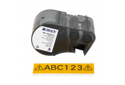 Brady M5C-1000-584-YL / 170936, 25.40 mm x 6.10 m, Plastik, czarny druk / żółty podkład