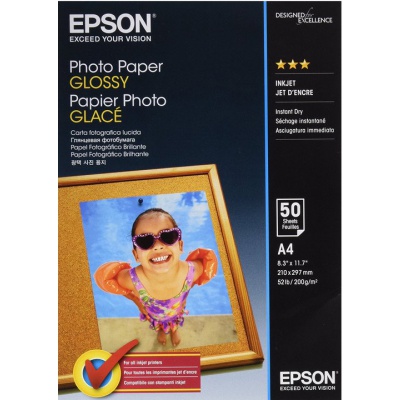 Epson S042539 Photo paper, papier fotograficzny, błyszczący, biały, A4, 200 g/m2, 50 szt., S042539, drukowanie atramentowe