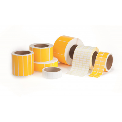 Partex PLT025012DSEC etykiety poliestrowe 25,4x12,7 mm, plombowa, 2000szt., dla TTR, rolka