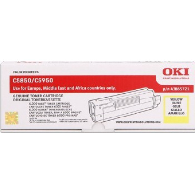 OKI 43865721 żółty (yellow) toner oryginalny