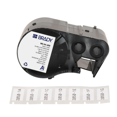 Brady M5-84-499 / 170929, 22.86 mm, Nylon, czarny druk / biały podkład