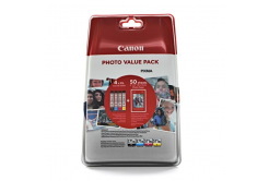 Canon CLI-571XL 0332C005 Bk+C+M+Y multipack tusz oryginalna + papier fotograficzny 50x (10x15)