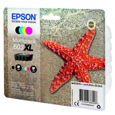 Epson 603XL C13T03A64010 CMYK multipack oryginalnych kartridży
