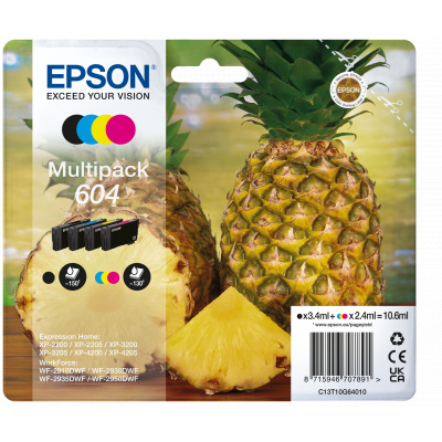 Epson 604 T10G640 C13T10G64010 kolorowa (CMYK) multipack oryginalnych kartridży