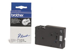 Brother TC-M91, 9mm x 7,7m, czarny druk / przezroczysty podkład, taśma oryginalna