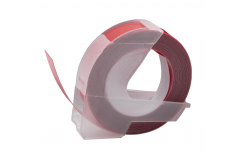 Dymo Omega, 9mm x 3m, biały druk / kasztanowaty podkład, taśma zamiennik
