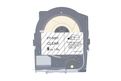 Max LM-509T, 9mm x 8m, przezroczysta taśma zamiennik