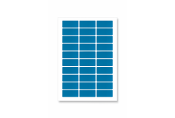 Etykiety samoprzylepne 63,5 x 29,6 mm, 27 etykiet, A4, 20 arkusze, niebieske