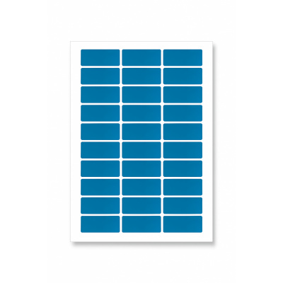 Etykiety samoprzylepne 63,5 x 29,6 mm, 27 etykiet, A4, 20 arkusze, niebieske