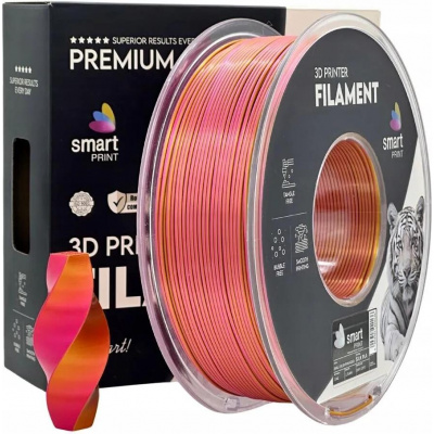 Smart Print FG-S99-E1, 3D filament, PLA Silk, 1,75mm, 1000g, Dual Color, Wielokolorowy (Pink, Gold)